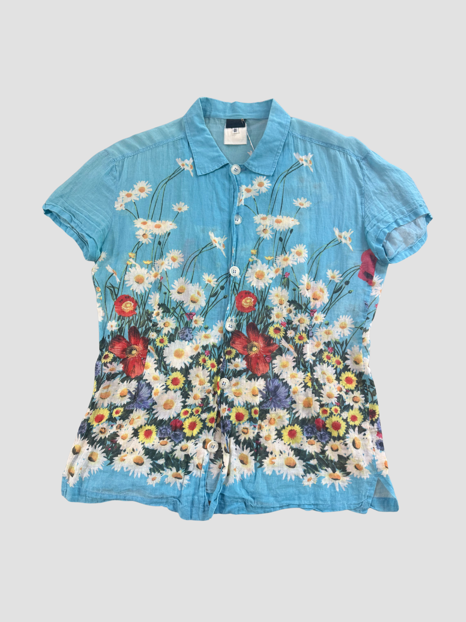 Dolce & Gabbana transparent flower shirt