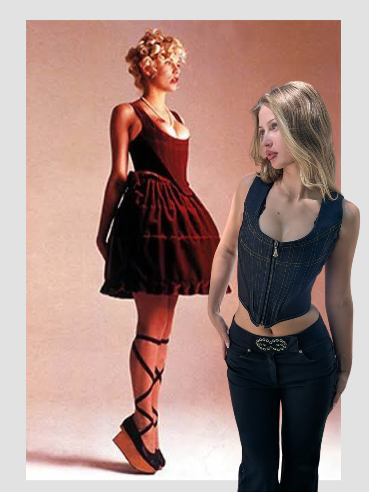 Iconic 1995 VIVIENNE WESTWOOD denim bustier