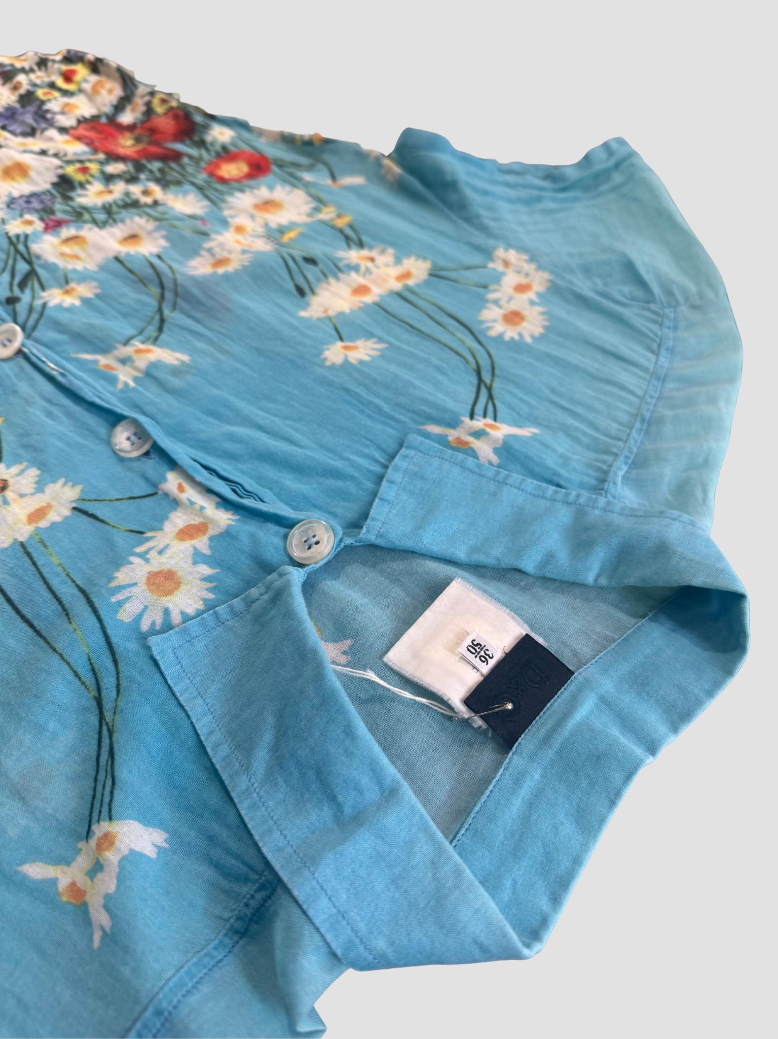 Dolce & Gabbana transparent flower shirt
