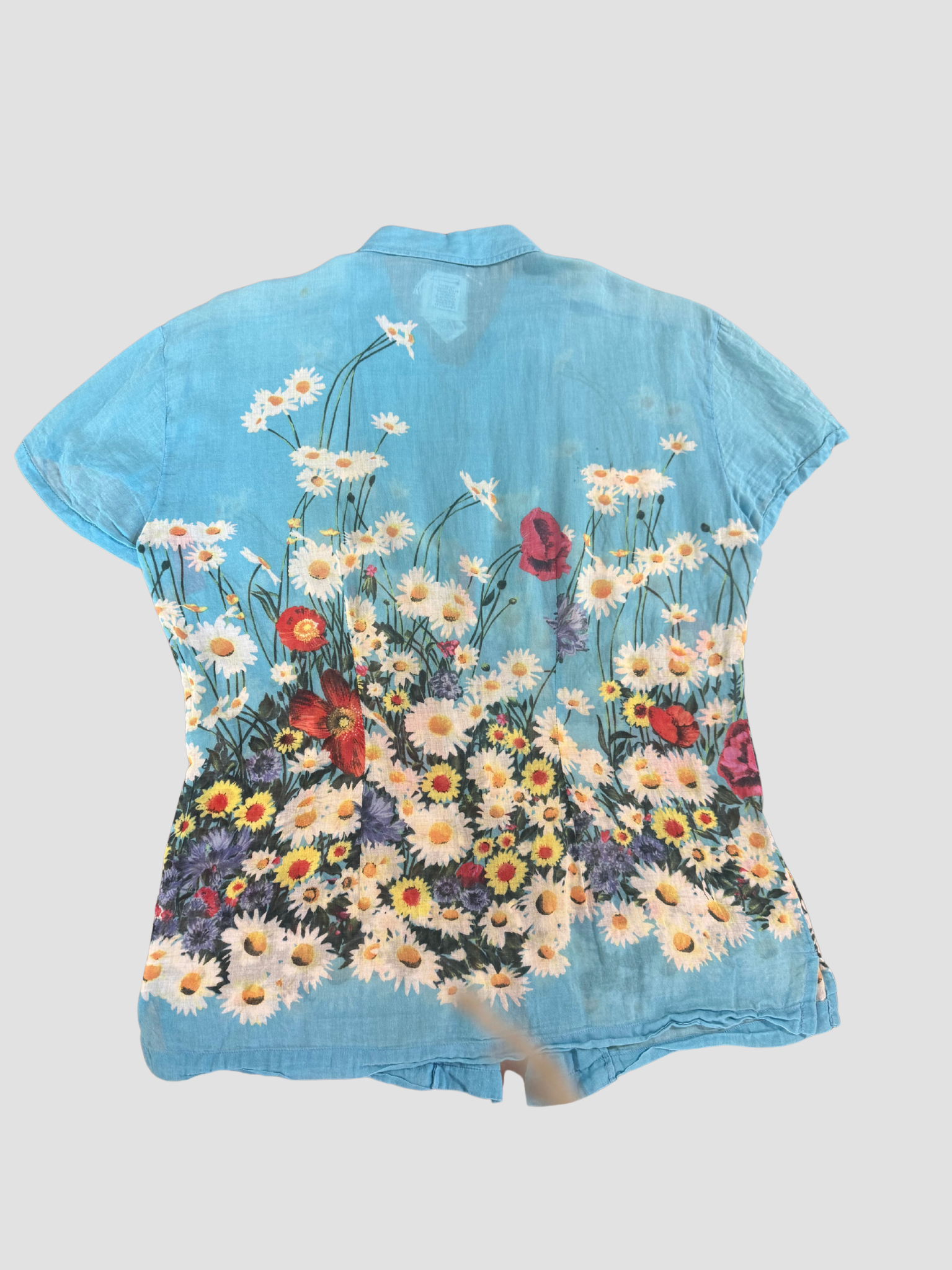 Dolce & Gabbana transparent flower shirt