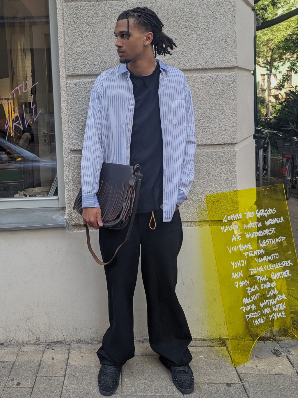 COMME des GARCONS vintage leather cross bag