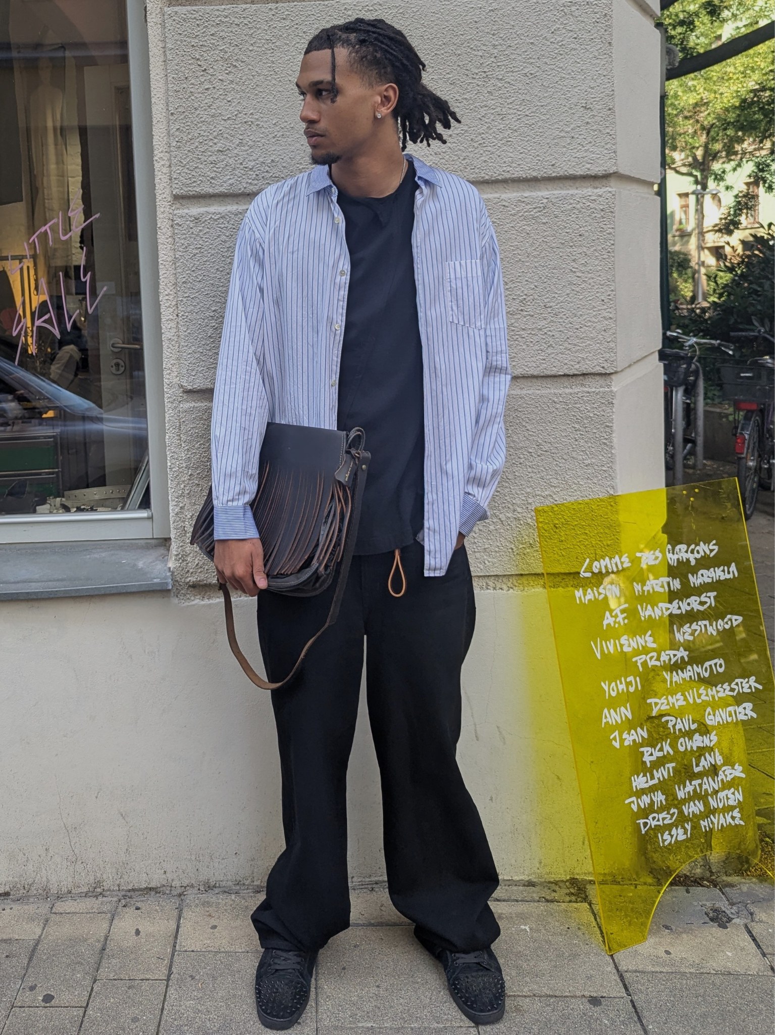 COMME des GARCONS vintage leather cross bag