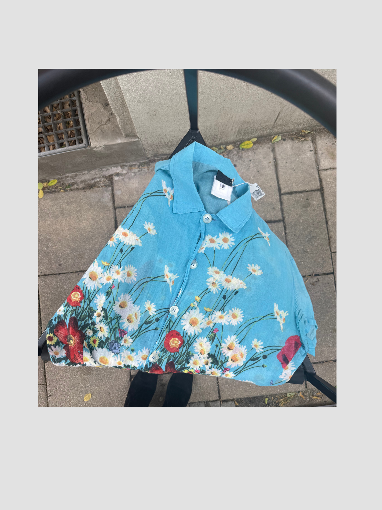 Dolce & Gabbana transparent flower shirt