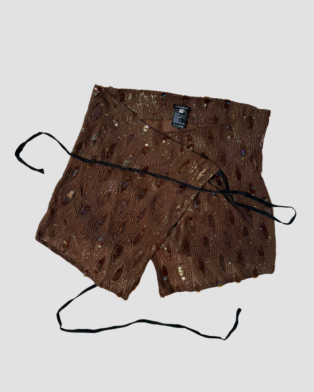 Ann Demeulemeester silk pailettes wrap skirt