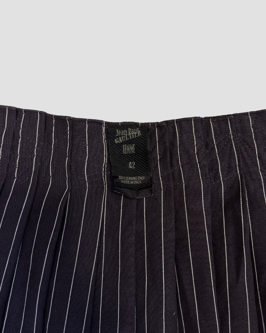 Jean Paul Gaultier 90s pinstripe wrapskirt