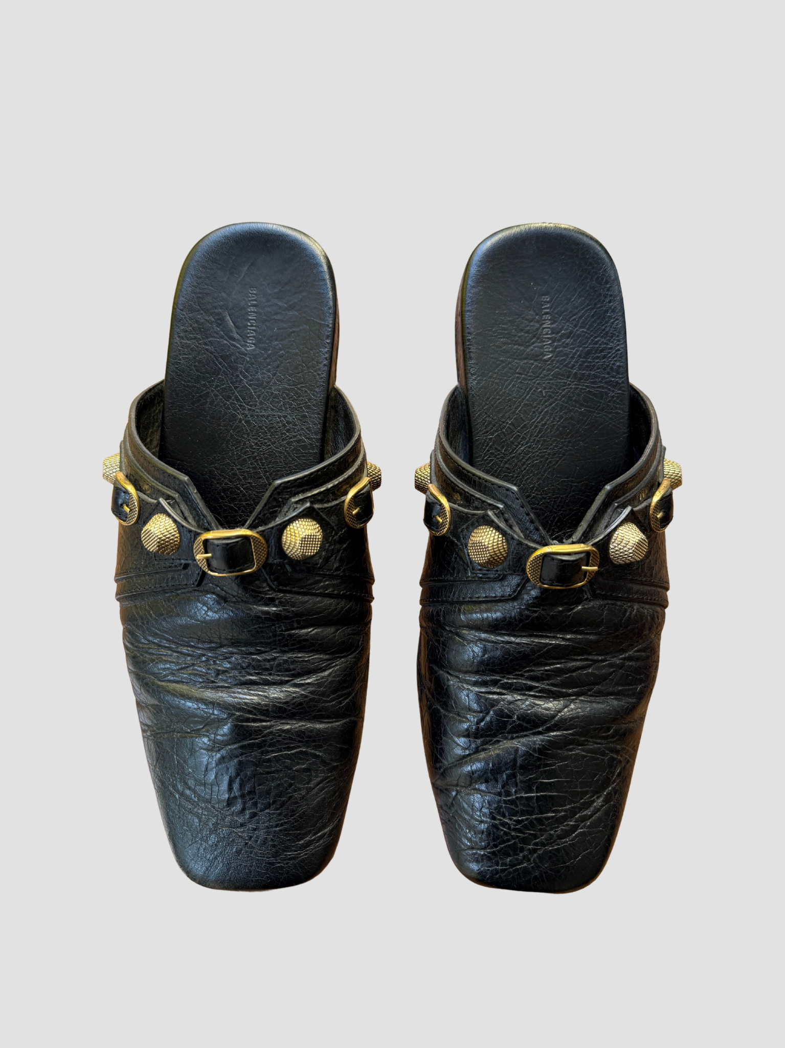 BALENCIAGA Cagole leather mules