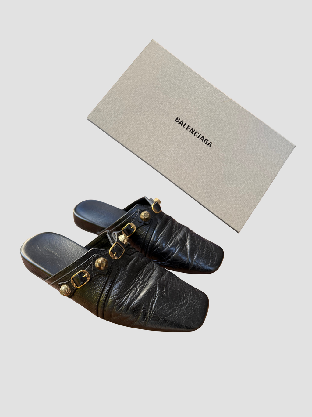BALENCIAGA Cagole leather mules