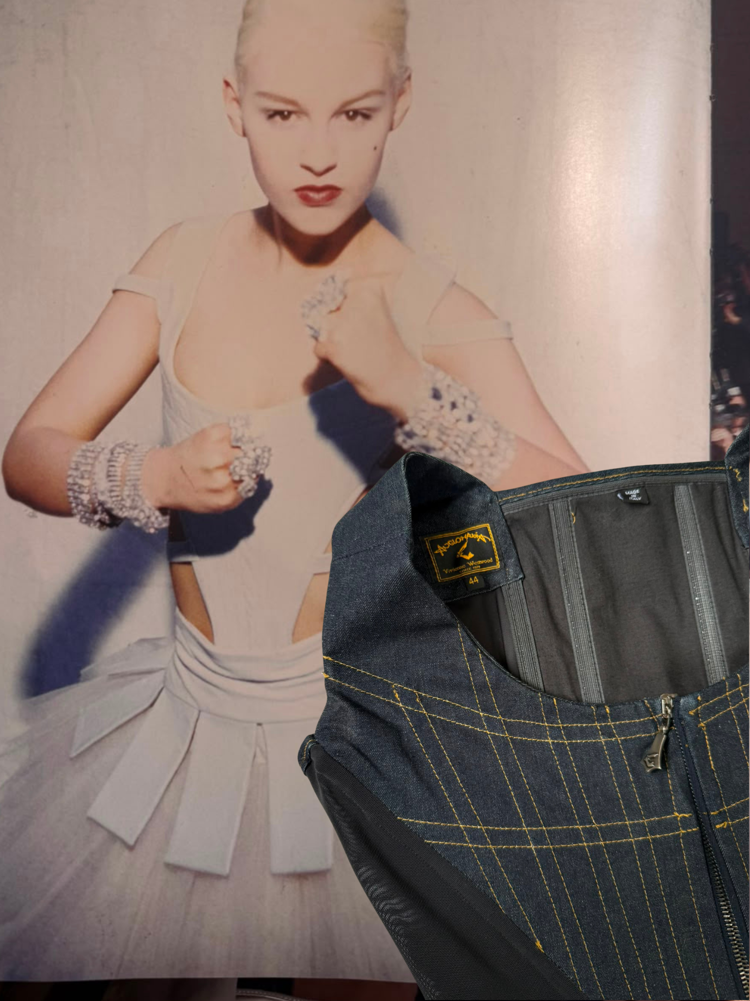 Iconic 1995 VIVIENNE WESTWOOD denim bustier