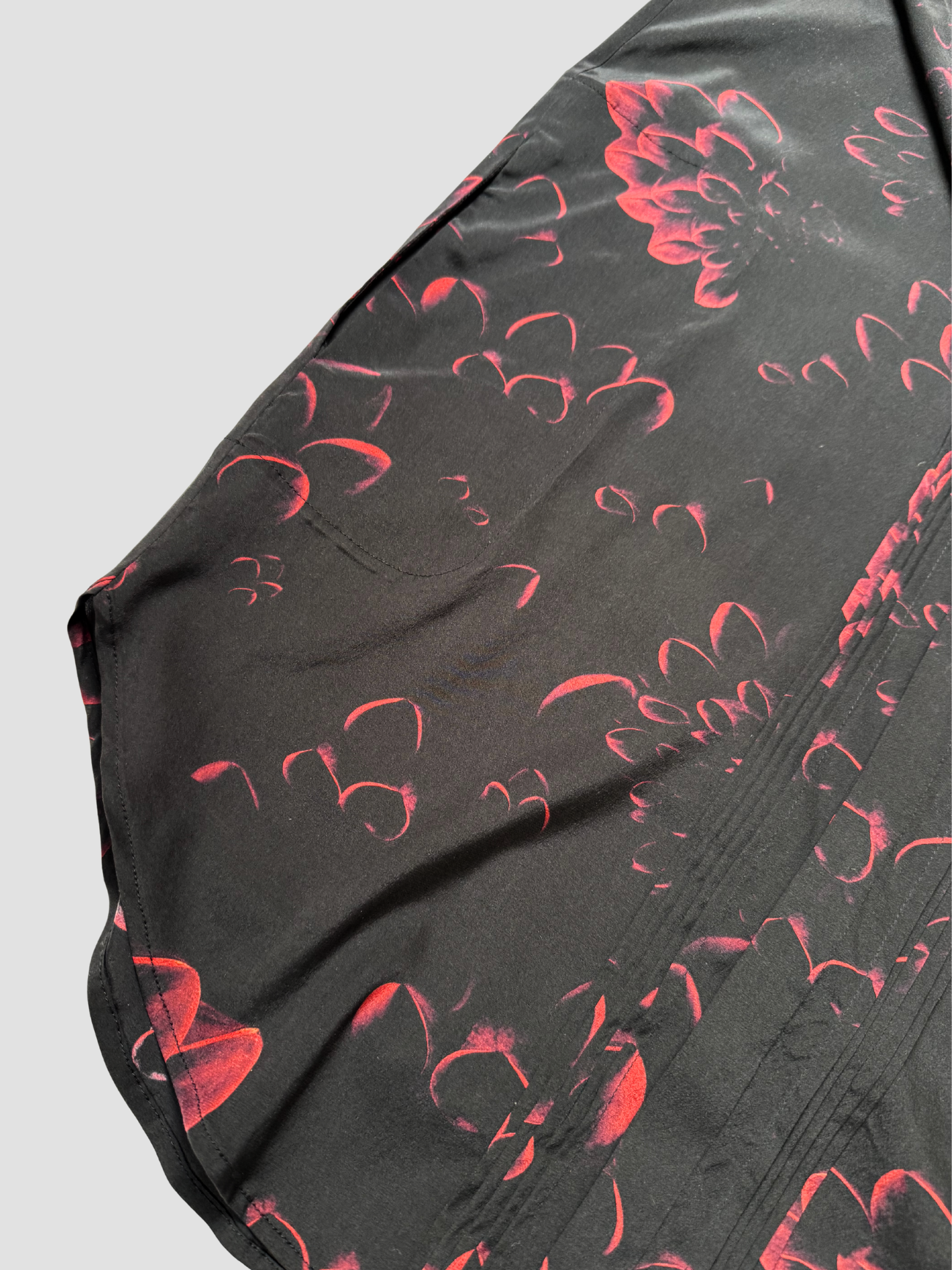 A.F.Vandevorst Silk dress with leather stripe