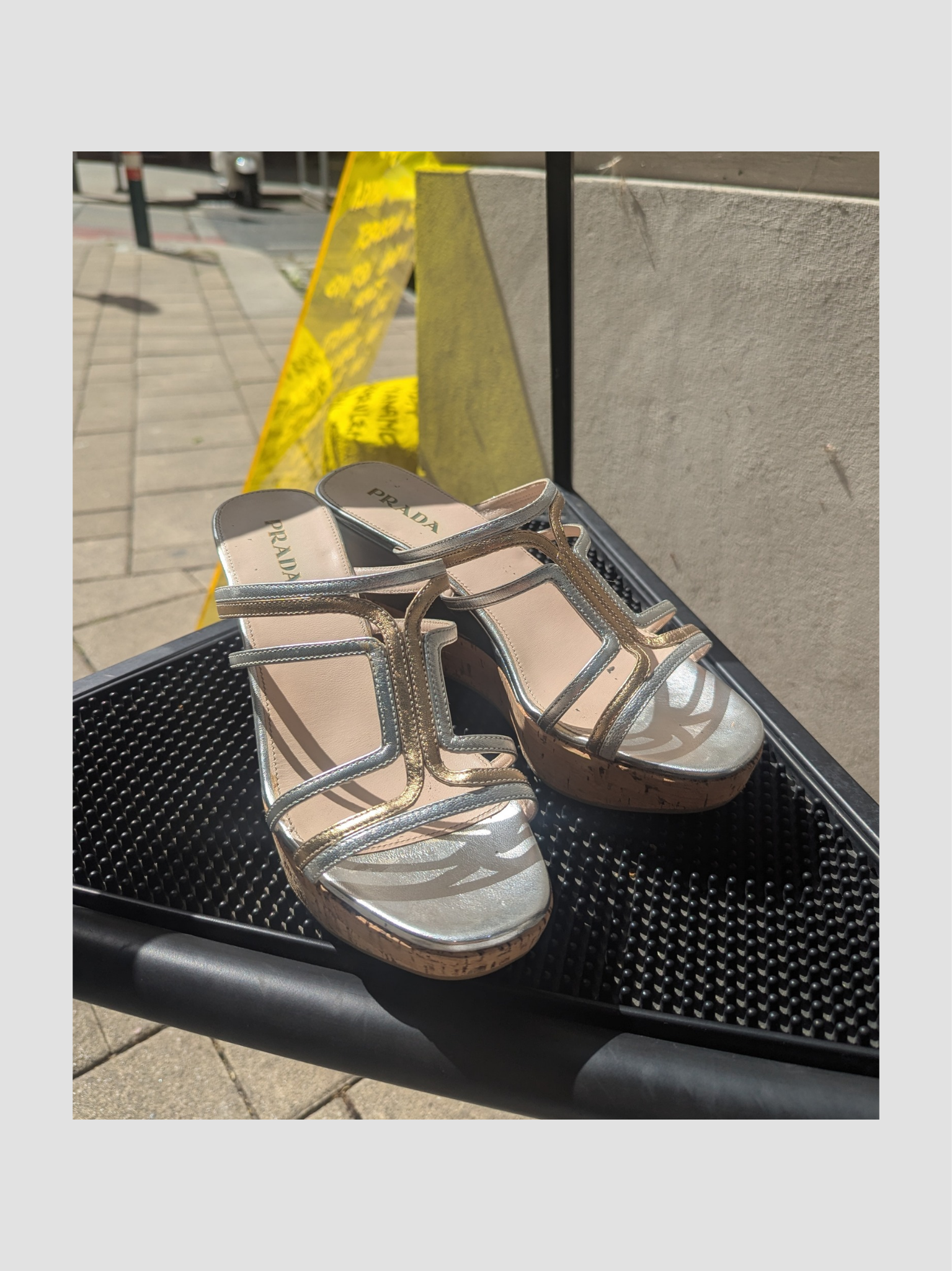 PRADA Cork Platform Sandals