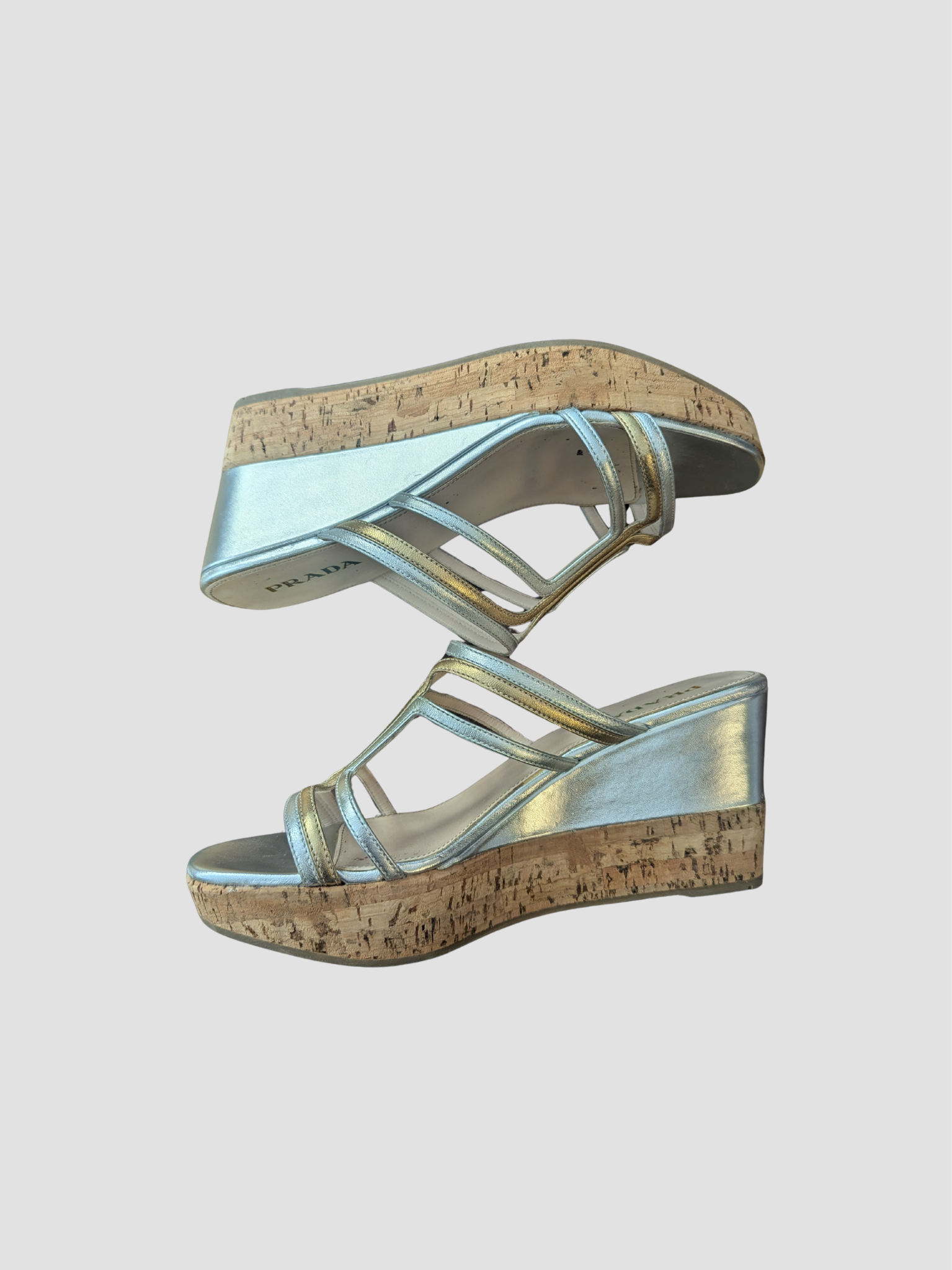 PRADA Cork Platform Sandals